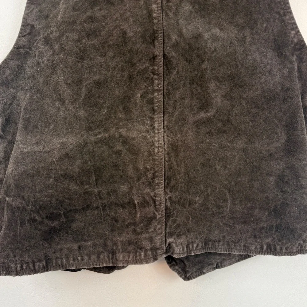 Cody James Leather Vest Brown Distressed Western Cowboy Boho Rugged Rodeo Mens L